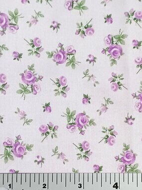 Lilac Tossed Tiny Rose Cotton Fabric Timeless Treasures Cottage Charm Collection